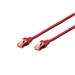 Digitus CAT 6 Patch Cable, S-FTP, AWG 27/7, LSOH, Měď, červený 2m
