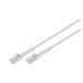 Digitus CAT 6A F-FTP Ohebný propojovací kabel, Cu, TPE-LSZH AWG 32/7, délka 1 m, šedá