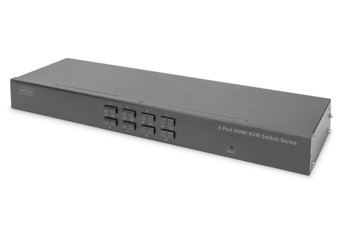 DIGITUS DS-12910 Přepínač HDMI KVM, 8 portů, jeden displej, 4K, HDMI