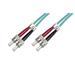 DIGITUS Fiber Optic Patch Cord, ST to ST, Multimode, OM3, 50/125 µ, Duplex Length 5m