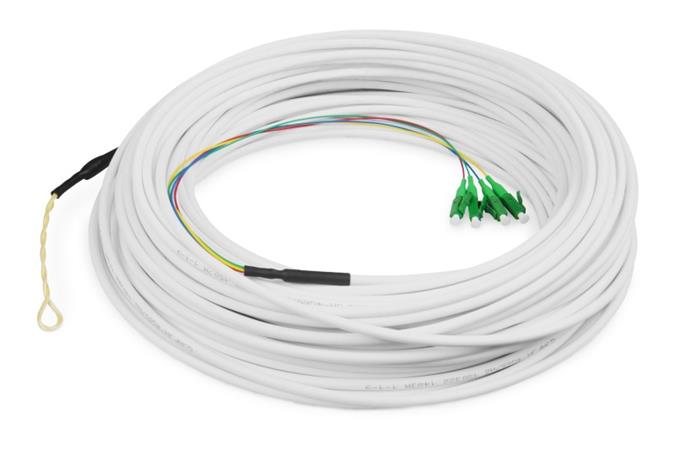 DIGITUS FTTH Drop kabel, Singlemode, 4 vlákna, 4 LC/APC, 50 m