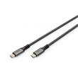 DIGITUS Připojovací kabel USB 4, TypeC na TypeC, AL-Housing PP Braid 4K@60Hz, PD3.0, 20Gbits/s, 3m, bl.
