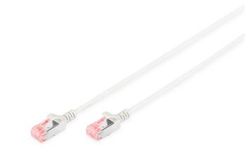 Digitus Tenký propojovací kabel U-FTP CAT 6 U-FTP, Cu, LSZH AWG 28/7, délka 15 m, barva šedá
