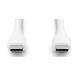 Digitus USB-C Silicone charging cable, USB-C - USB-C 1m, USB 2.0, 60W, white