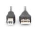 Digitus USB kabel A/samec na B/samec, 2x stíněný, černý, 1,8m