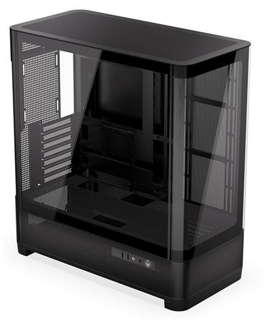 Endorfy Aquarius 8000 Flex, Skříň, E-ATX, 2× USB 3.0, 1× USB-C, panoramatická, zaoblené sklo, černá