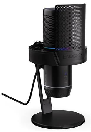 Endorfy Solum 2 Pro,Mikrofon, kondenzátorový, kardioidní, pop-up filtr, dotykové ztlumení, RGB podsvícení, LED signaliza