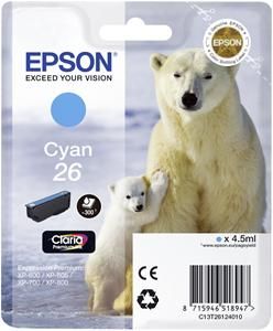EPSON cartridge T2612 cyan (lední medvěd)
