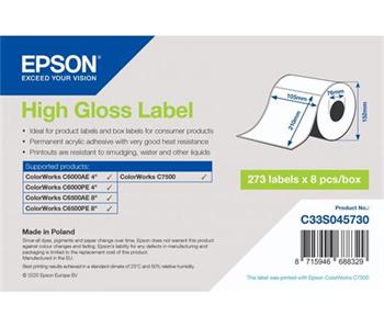 EPSON High Gloss Label - Die-Cut: 105mm x 210mm, 273 labels
