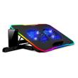 EVOLVEO CoolPro, chladící podložka pod notebook, 2x ventilátor, RGB podsvícení, černá