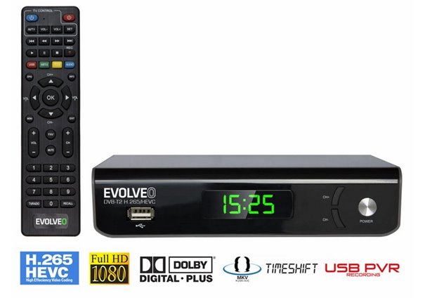 EVOLVEO Omega S3, HD DVB-T2 H.265/HEVC rekordér