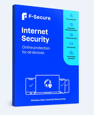 F-Secure INTERNET SECURITY pro 7 zařízení na 1 rok - CZ elektronicky