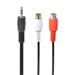 Gembird Stereo audio kabel s 3,5mm zástrčkou na 2x RCA zásuvky, 0,2 m
