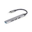 Gembird USB Type-C hub 4-portový USB 3.1 (Gen 1),stříbrný