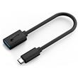 Genius ACC-C2AC, Redukce, USB 3.0, USB typ C na USB typ A, 21cm, černá