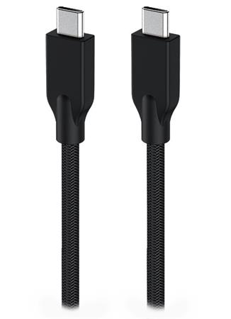 Genius ACC-C2CC-3A, Kabel, USB-C/USB-C, USB 3.0, 3A, PD 60W, opletený, 1m, černý