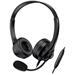 Genius HS-235U AI Headset, drátový, náhlavní, mikrofon, Copilot, ovládání hlasitosti, kabel 2,4m, USB, černý