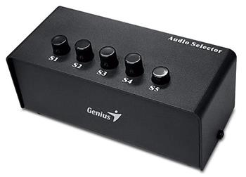 Genius Stereo Switching Box , Přepínač, audio, 2x RCA vstup, 5x 3,5mm jack výstu