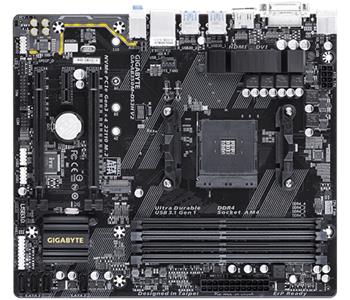 GIGABYTE MB Sc AM4 GA-AB350M-DS3H V2, AMD B350, 4xDDR4, VGA, mATX