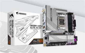 GIGABYTE MB Sc AM5 B650M AORUS ELITE AX ICE, AMD B650, 4xDDR5, 1xDP, 1xHDMI, WI-FI, mATX