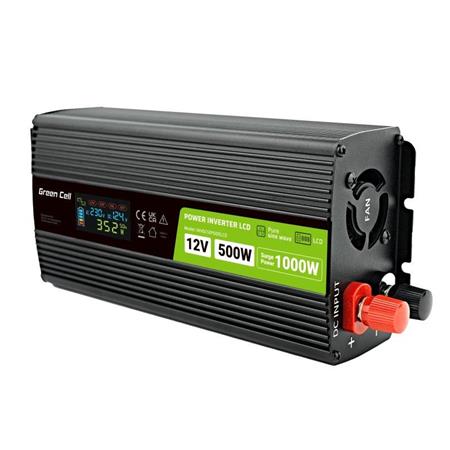 Green Cell Car Power Inverter 12V to 230V, 500W/1000W