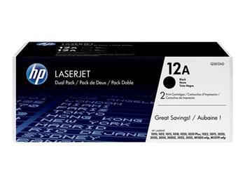 HP toner 12A/Black/2x2000 stran/2-pack