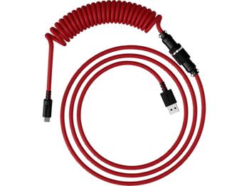 HyperX USB-C spirálový kabel červeno-černý