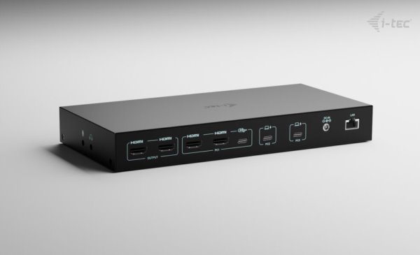 i-tec USB-C KVM Docking station for 3 Hosts, Dual Display, Power Delivery 1x 92W/2x 65W