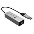 i-tec USB-C/USB-A Metal HUB 3 (2x USB-C, 1x USB-A) Port + 2.5GLAN