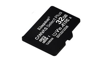 KINGSTON 32GB microSDHC CANVAS Plus Memory Card 100MB read - UHS-I class 10 Gen 3 - bez adaptéru