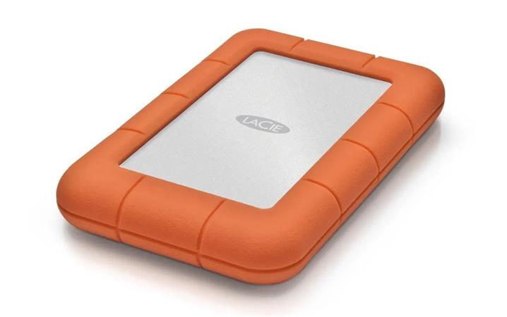 LACIE RUGGED Secure 2TB 2.5inch USB-C USB3.1 Drop crush and rain resistant for all terrain use orange