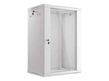 LANBERG 19" RACKOVÁ SKŘÍŇ PRO MONTÁŽ NA STĚNU 18U/600X450 (v rozloženém stavu) ŠEDÁ V2