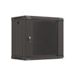 LANBERG 19" RACKOVÁ SKŘÍŇ PRO MONTÁŽ NA STĚNU 9U/540X350 (FLAT PACK) S PROSKLENÝMI DVEŘMI ČERNÁ