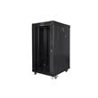 LANBERG 19" VOLNĚ STOJÍCÍ RACKOVÁ SKŘÍŇ 22U/600X800 (v rozloženém stavu) S PROSKLENÝMI DVEŘMI LCD ČERNÁ V2