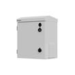 LANBERG Hermetická nástěnná/sloupová RACK skříň 10" IP55 320 × 220 × 400 mm, šedá(sestavená)