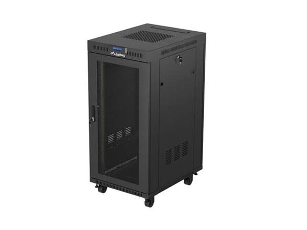 LANBERG INSTALAČNÍ RACK 19" 24U 600X800 ČERNÁ S PERFOROVANÝMI DVEŘMI (FLAT PACK) V2