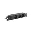 LANBERG NAPÁJECÍ DISTRIBUČNÍ JEDNOTKA (PDU) 10" 1U 10A 2M C14->3X SCHUKO ZÁSUVKY ČERNÁ C14