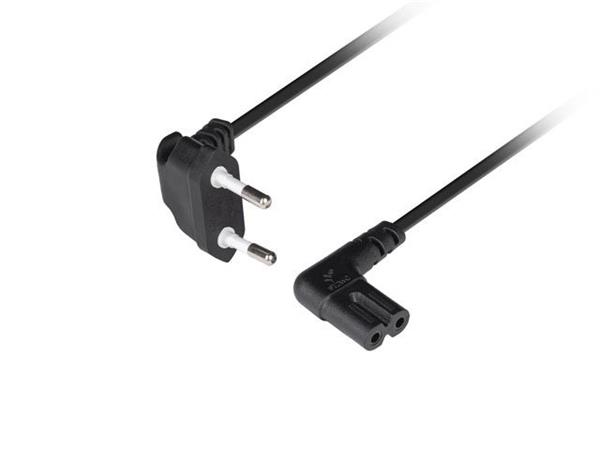LANBERG NAPÁJECÍ KABEL EURO (RÁDIO) CEE 7/16->IEC 320 C7 1,8M ÚHEL VDE ČERNÝ
