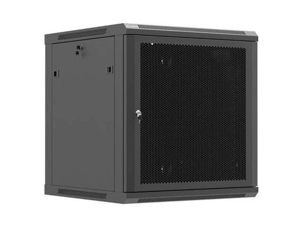 LANBERG NÁSTĚNNÁ INSTALAČNÍ SKŘÍŇ 19" 12U 600X600 ČERNÉ PERFOROVANÉ DVEŘE (PLOCHÉ BALENÍ)