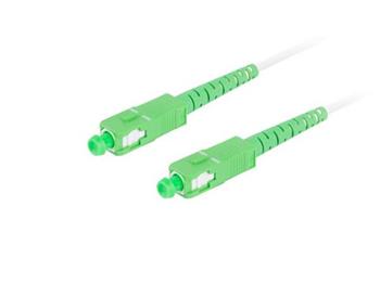 LANBERG optický patch cord SM SC/APC-SC/APC simplex 5m LSZH G657A2 průměr 3mm, barva bílá