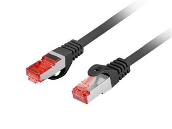 LANBERG Patch kabel CAT 6 S-FTP, AWG 26/7, LSZH, měď, černý, 0,5m