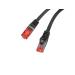LANBERG Patch kabel CAT 6 S-FTP, AWG 26/7, LSZH, měď, černý, 3m