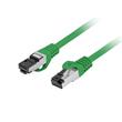 Lanberg PATCHCORD CAT.8.1 S/FTP LSZH CU 1M GREEN FLUKE PASSED