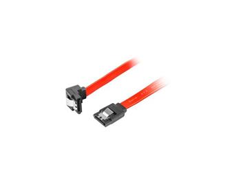 LANBERG SATA II datový kabel (3GB/S) F / F 50cm, úhlový, kovová západka, červený