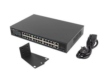 LANBERG SWITCH 24X 1GB POE+/2X GB 2X SFP RACK 19" GIGABITOVÝ ETHERNET 250W