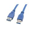LANBERG USB-A M / F 3.0 kabel 1,8m, modrý