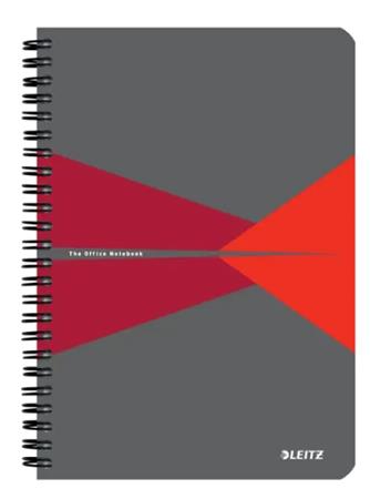 Leitz zápisník Office A5 čtverečkovaný, drátěná vazba, PP desky
