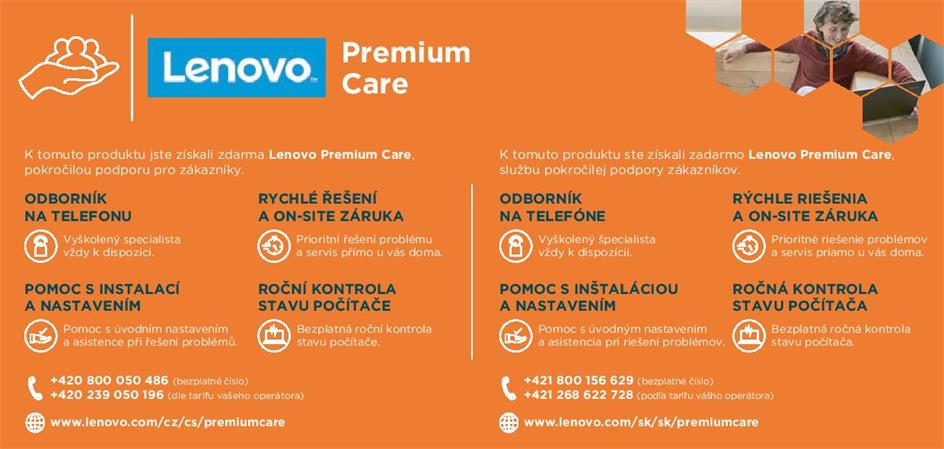 Lenovo rozšíření záruky Lenovo CONS AIO PREMIUM CARE 2r on-site NBD (z 2r carry-in)