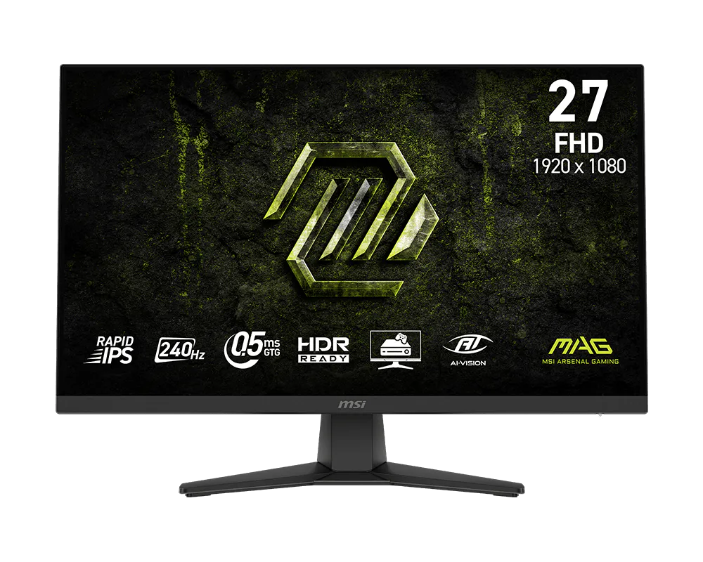 MSI Gaming monitor MAG 272F X24, 27" Rapid IPS/FHD/240Hz/0,5ms/2x HDMI/DP/černá