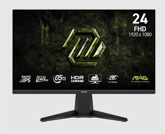MSI MAG 245F X24 gaming monitor 23,8" Rapid IPS/FHD/240Hz/0,5ms/2xHDMI/DP/černá
